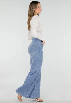 Witte Mesh Body met Lange Mouwen