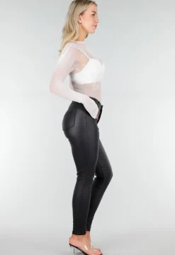 Witte Mesh Fishnet Body met Stretch