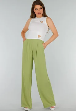Witte Mouwloze Stretch Cropped Top met Hart Cut Outs