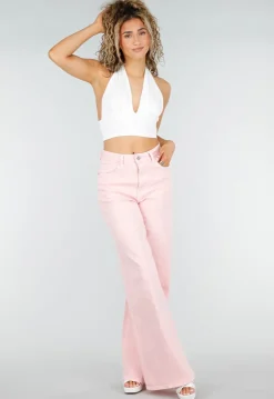 Witte Plateau Sandalen met Blokhak en Dunne Bandjes