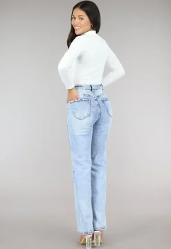 Witte Rib Bodysuit met Uitsnede