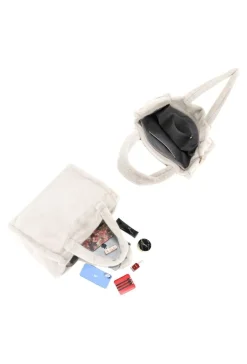 Witte Shopper Tas met Zachte Imitatiebontstructuur