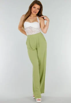 Witte Stretch top met Stretch en Dubbele Voering