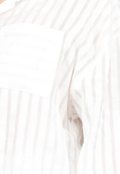 Witte Two Piece met Short en Top Gestreept