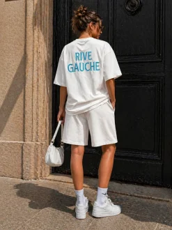 Witte Two Piece Set met T-Shirt en Shorts