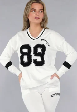Witte Zachte StretchTwo Piece met Teddy Details