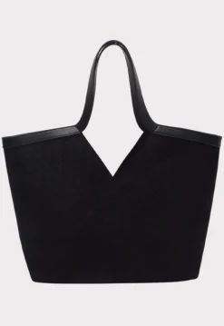 Woven Shopper Tas met Dubbele Hengsels