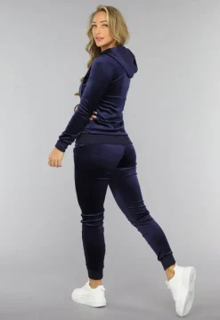 Zacht Donkerblauw Huispak met Capuchon