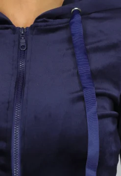 Zacht Donkerblauw Huispak met Capuchon