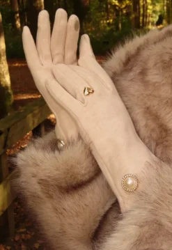 Zachte Handschoenen met Gouden Details