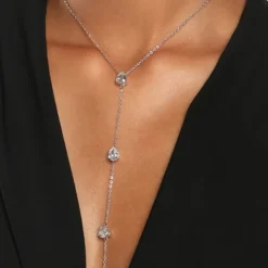 Zilveren Druppel Hals Bodychain