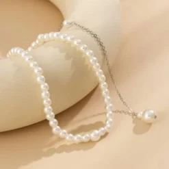 Zilveren Ketting met Parels en Hanger
