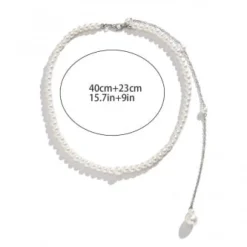 Zilveren Ketting met Parels en Hanger