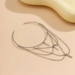 Zilveren Layered Arm Ketting