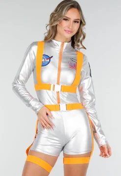 Zilverkleurig Astronaut Kostuum Playsuit