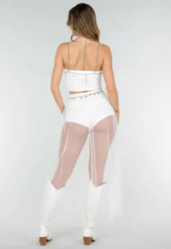 Zilverkleurige Bodychain Set met Parels en Hangers