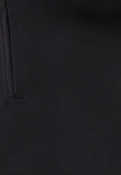 Zwarte Aansluitende Jumpsuit met Ritssluiting