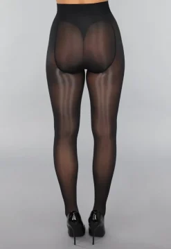 Zwarte Anti-Ladder 30 Denier Panty