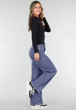 Zwarte Basic Stretch Top met Lange Mouwen