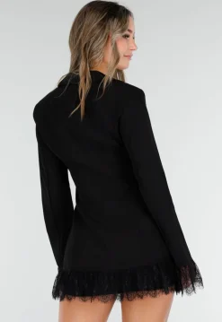 Zwarte Blazer met Kant
