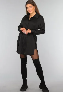 Zwarte Blouse Jurk met Broekje