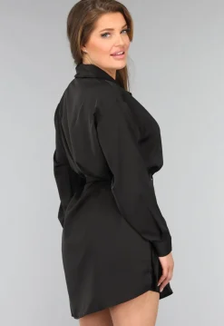 Zwarte Blouse Jurk met Broekje