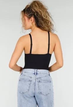 Zwarte Corrigerende Stringbody
