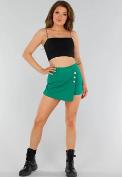 Zwarte Cropped Top met Spaghettibandjes en Dubbele Laag