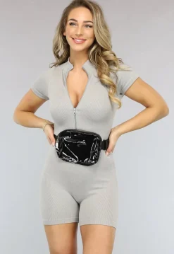 Zwarte Doorschijnende Fanny Pack