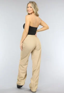 Zwarte Elastische Bandeau Top met Anti-Slip
