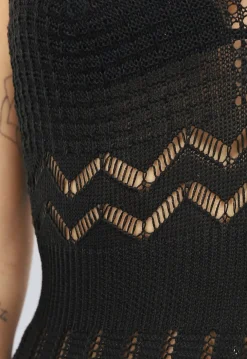 Zwarte Gehaakte Boho Strandjurk