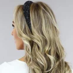 Zwarte Glitter Diadeem