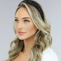 Zwarte Glitter Diadeem