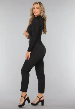 Zwarte High Waist Pantalon met Riem