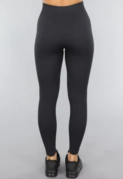 Zwarte High Waist Rib Sportlegging