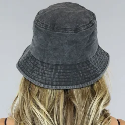 Zwarte I Don't Care Bucket Hat