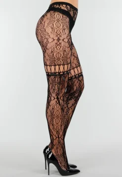 Zwarte Kanten Fishnet Panty