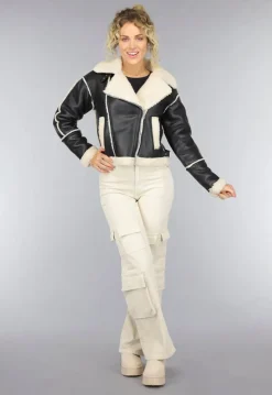 Zwarte Lammy Biker Jas