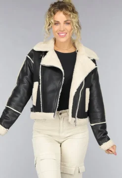 Zwarte Lammy Biker Jas