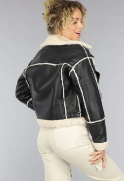 Zwarte Lammy Biker Jas