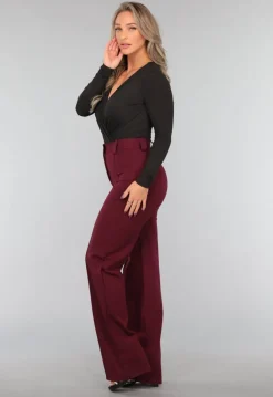 Zwarte Longsleeve Basic Overslag Body