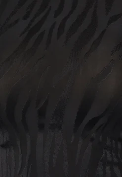 Zwarte Longsleeve Zebra Print Top