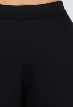 Zwarte Lounge Broek met Wijde Pijpen
