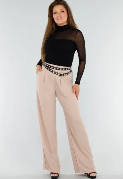 Zwarte Mesh Top Met Hoge Hals en Lange Mouwen
