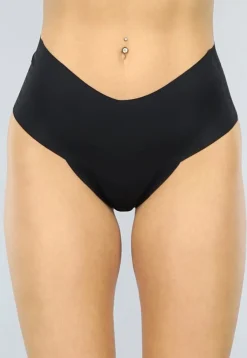 Zwarte Naadloze Boxerstring met High waist Corrigerend Model