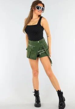 Zwarte Oversized Skibril Zonnebril met Zilveren Glitters