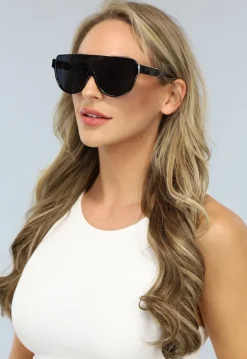 Zwarte Oversized Zonnebril