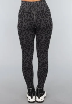 Zwarte Panterprint Gym Legging met Stretch