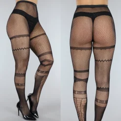 Zwarte Patronen Panty