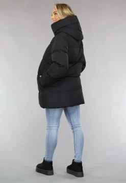 Zwarte Puffer Jas met Afritsbare Capuchon